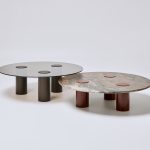 1000dia dark bronze glass with 1200 coober pedy stone ivy