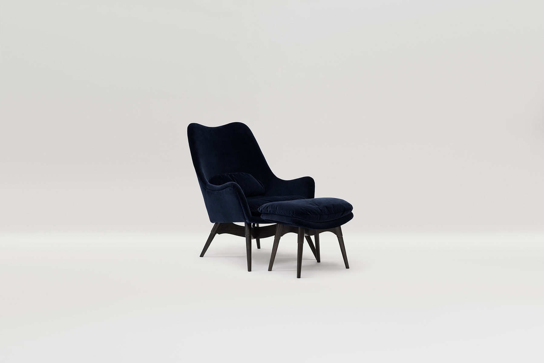 Featherston Elastic Suspension Chair and e2 ottoman