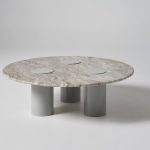 Ivy coffee table in white sand stone top
