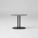 pillar cafe table double pillar base stone top