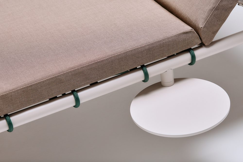 graziaco palm springs sun lounger in linen tweed canvas