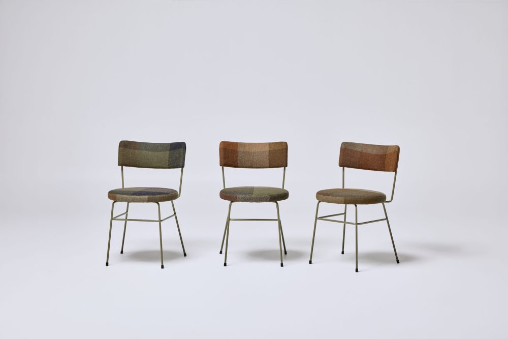 diiva dining in plaid custom upholstery