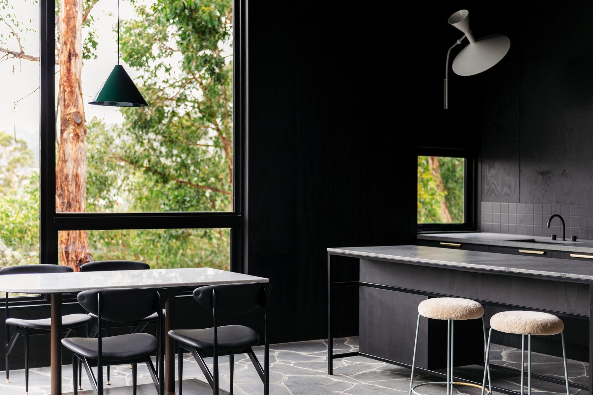 scape dining chairs pillar table and iva stools