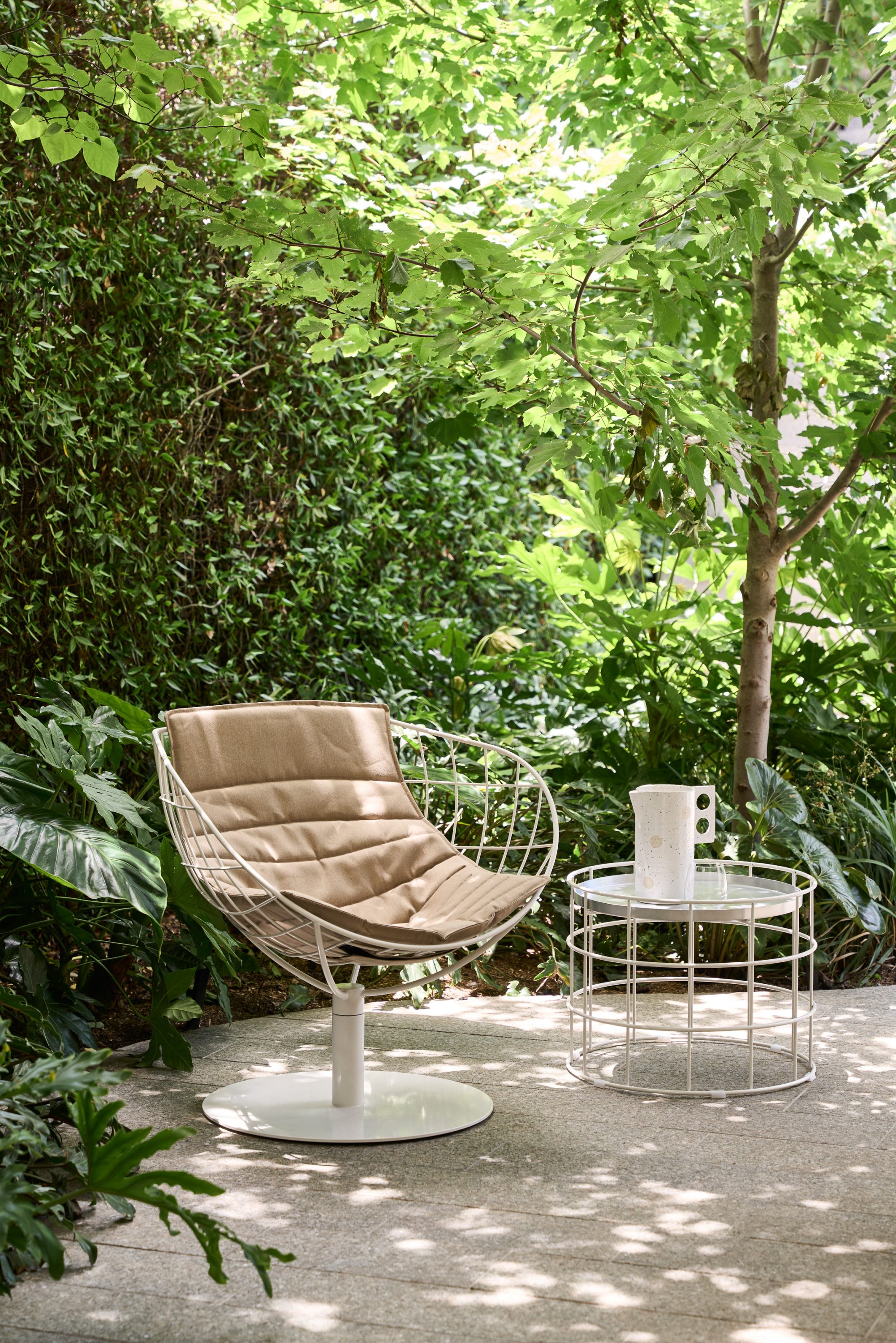 summer swivel chair in house canvas