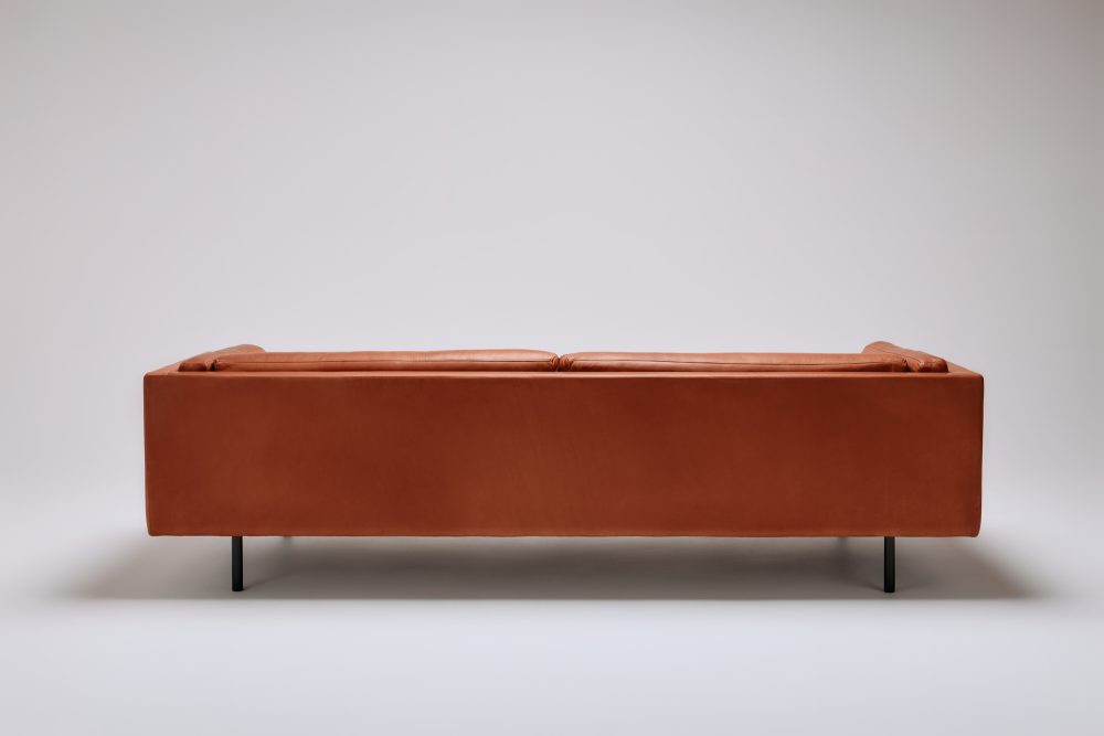 graziaco harvey curved arm sofa leta tan leather 2