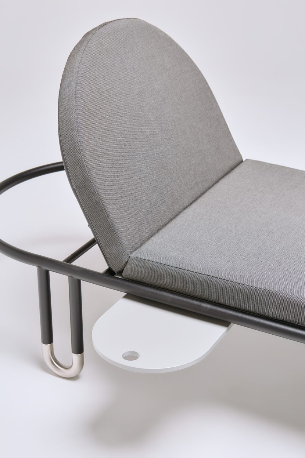 graziaco goldie sunlounger charcoal canvas