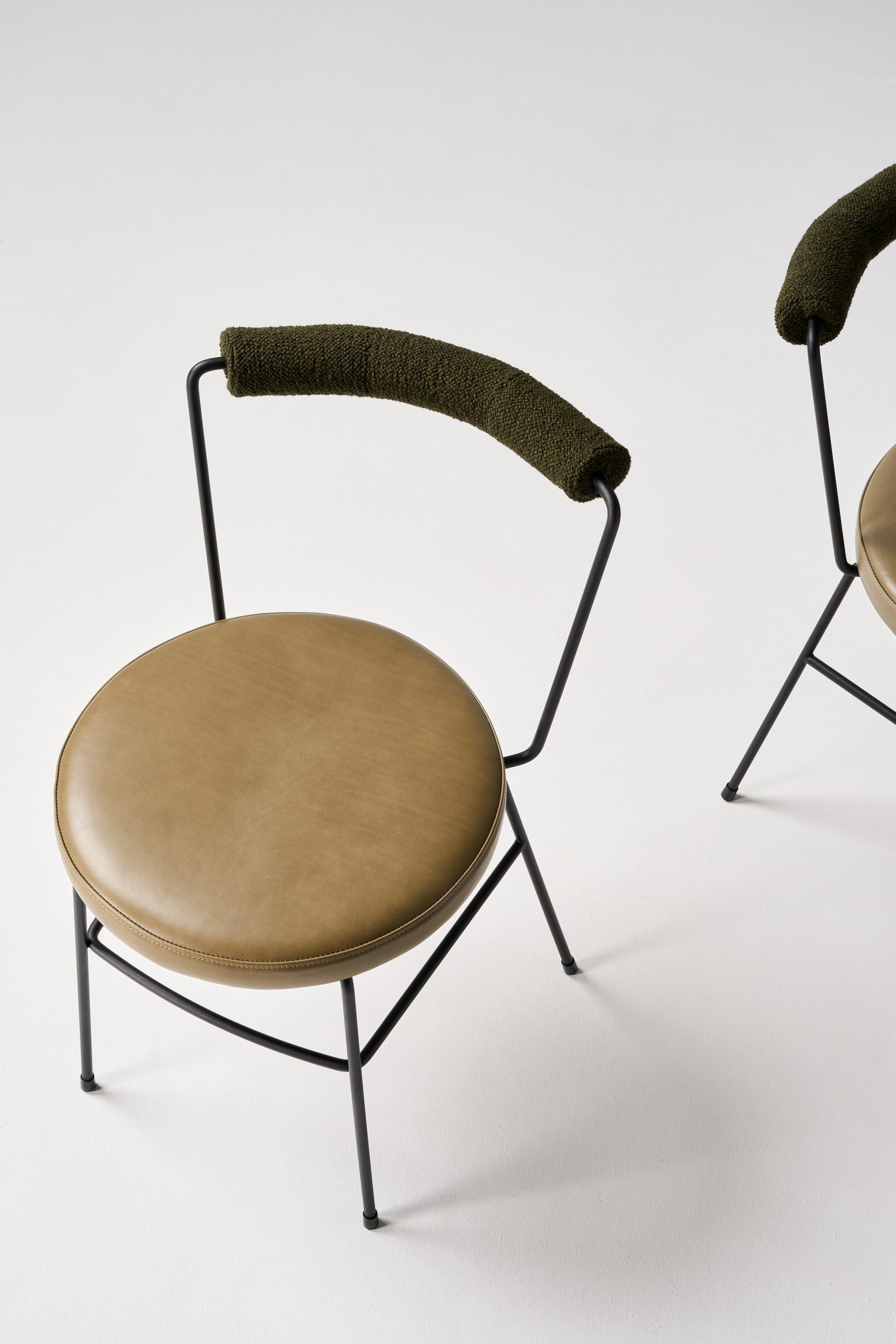 detail Iva dining chair in custom upholstery