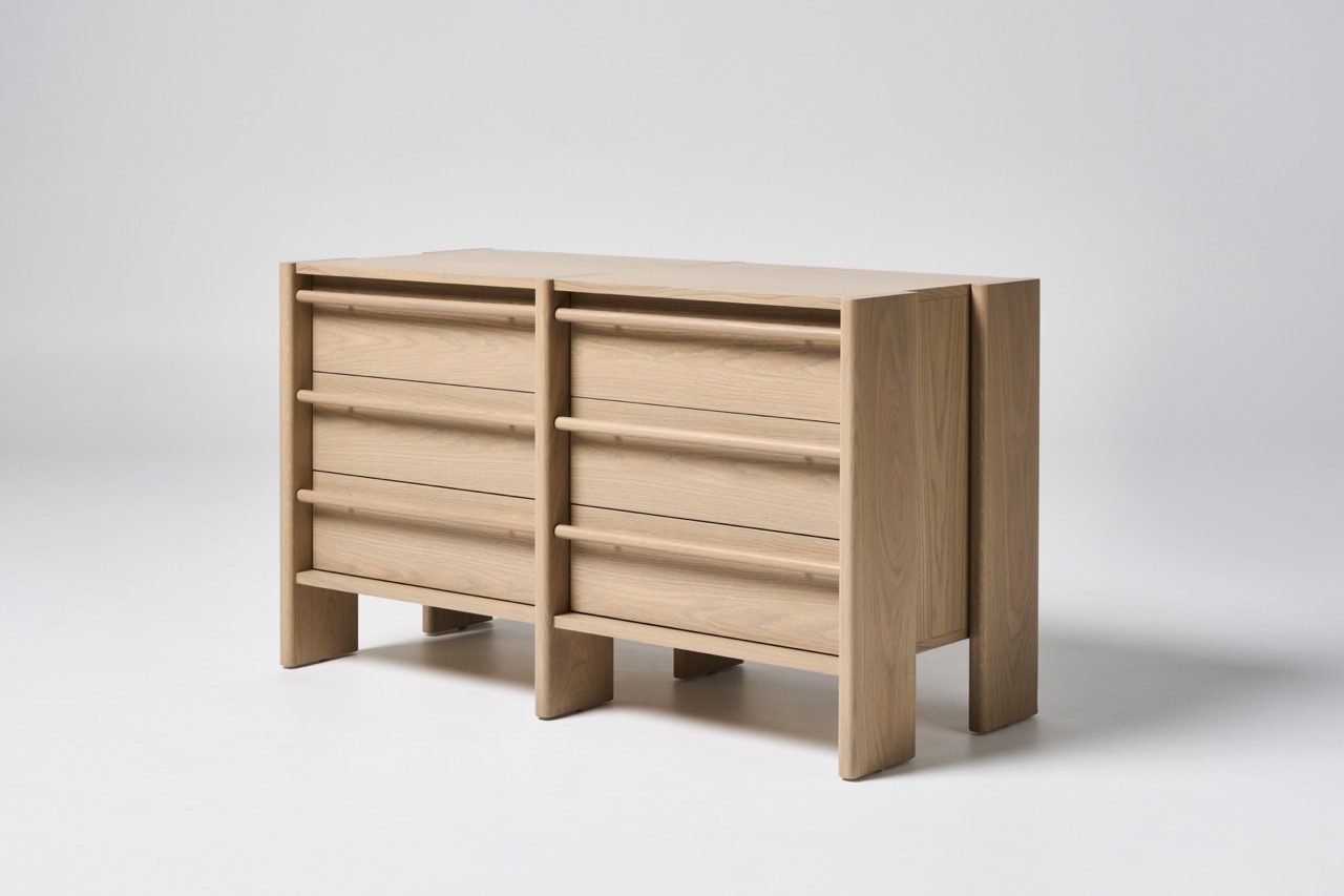 studio range chest of drawers in alpine timber finish