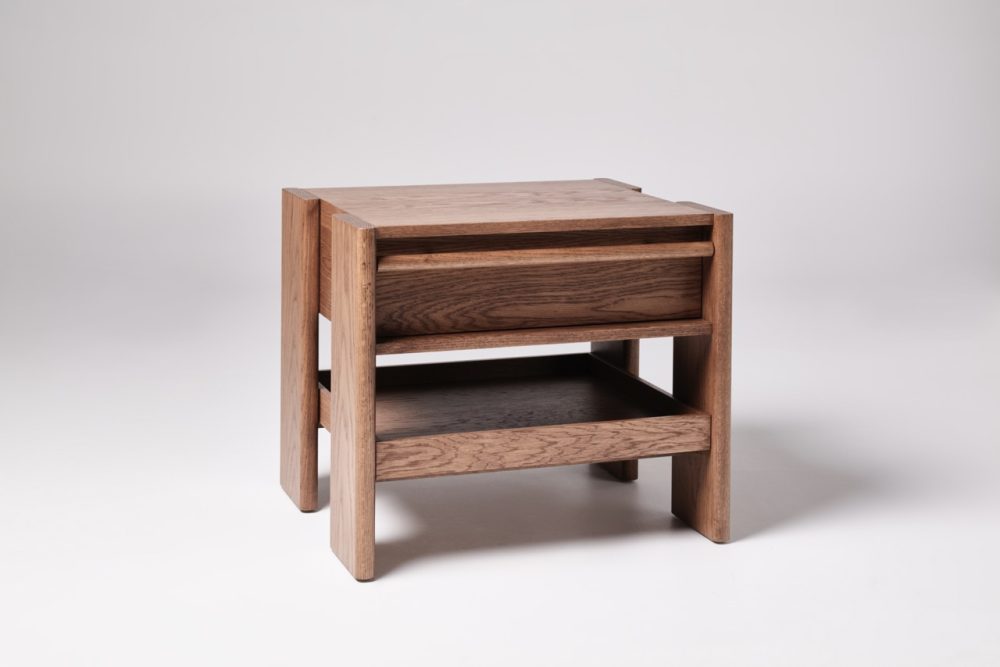 studio side table camel timber
