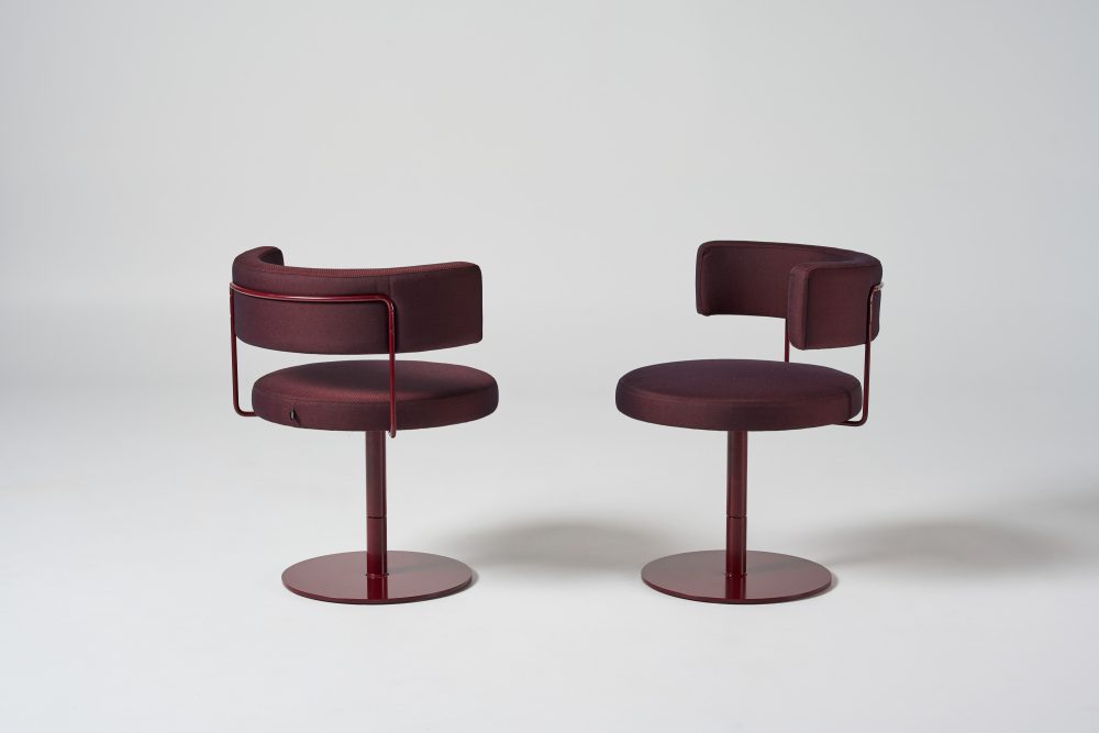 big diiva swivel chair in claret PC and custom upholstery 3