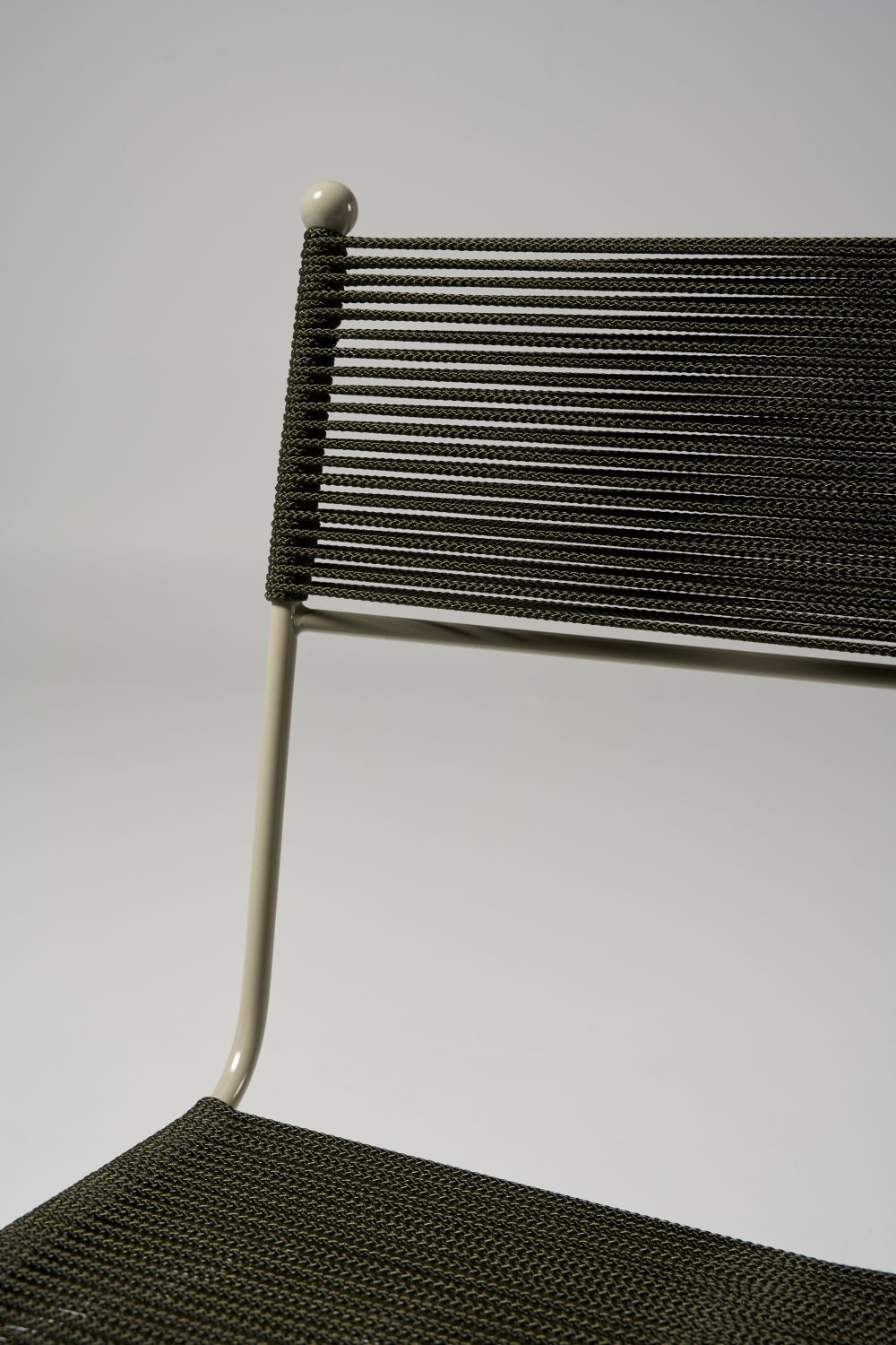 Meadmore Corded Chair 1951 Drift pc with olive green finish