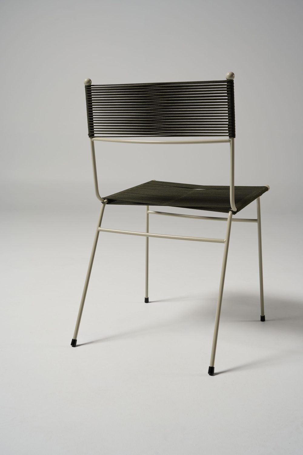 Meadmore Corded Chair 1951 Drift pc with olive green rope back