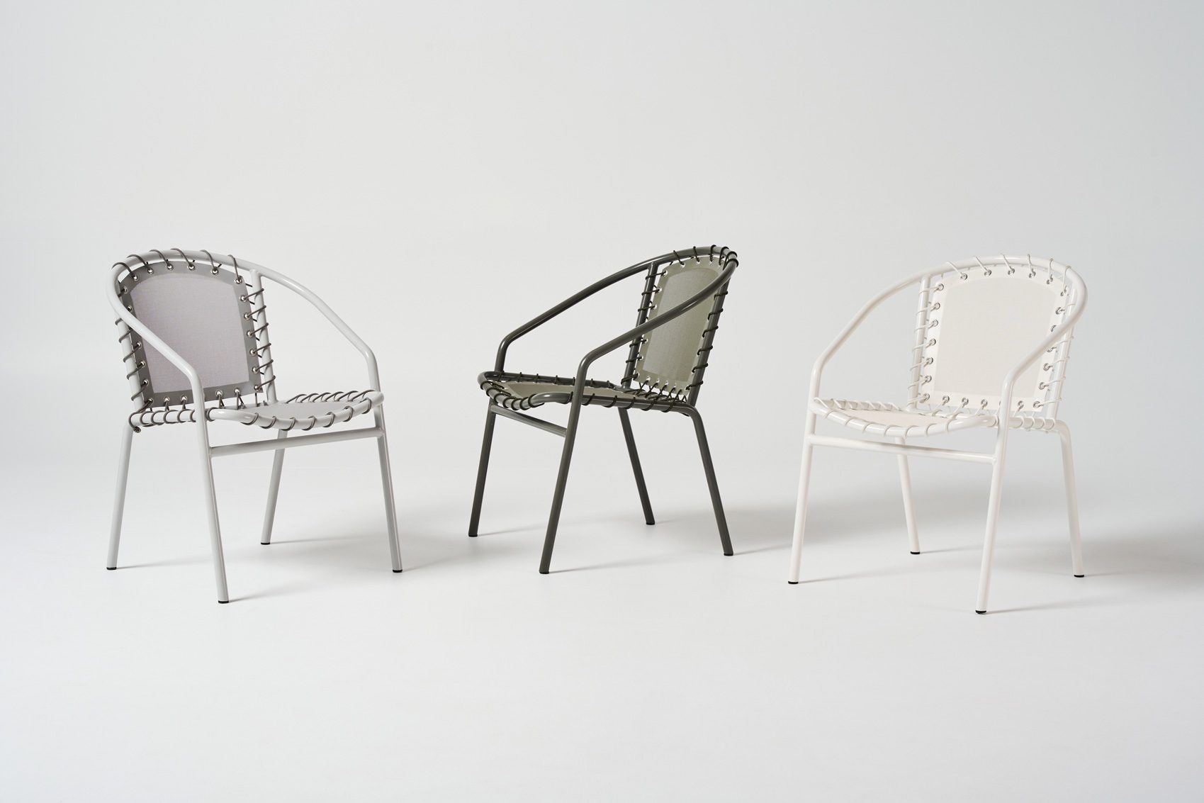 Spring Stacking Chairs Angled