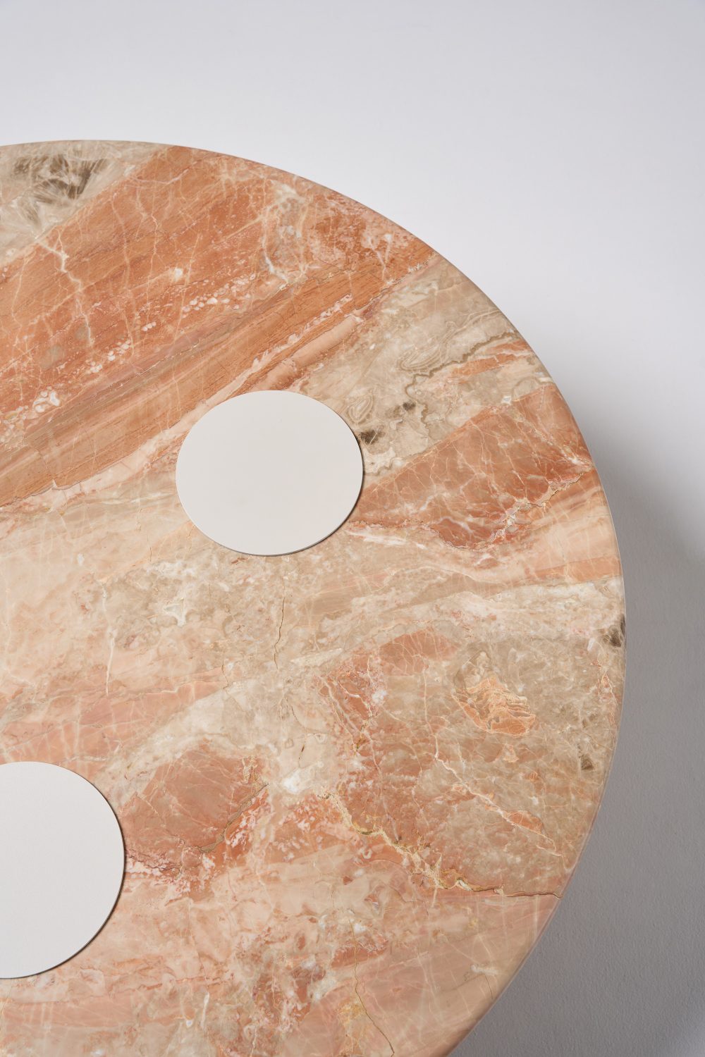 Ivy Coffee table Pink Breccia Texture Suede